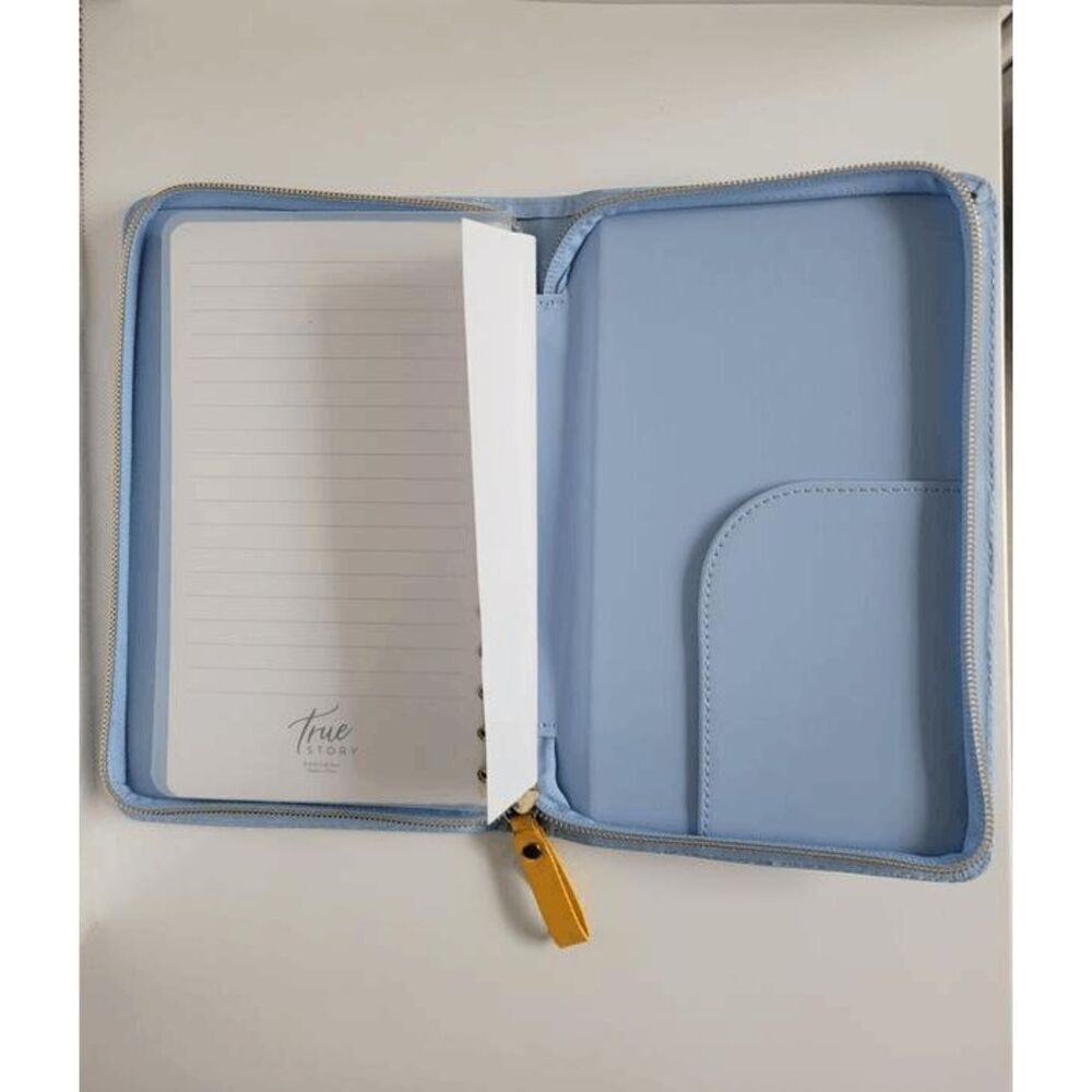 Padded Blue Zip Notes Journal - Picture 16 of 16